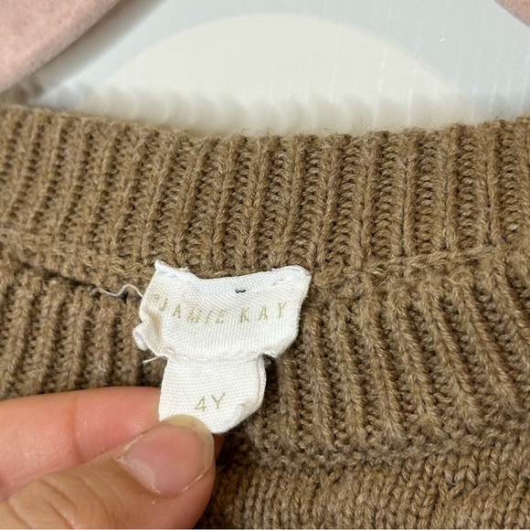 Jamie Kay Caramel Cream Tan Hope Knit Ruffle Top + Jogger Pant Set 4T Prairie - Picture 11 of 12